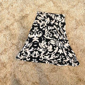 INC International Concepts Woman's Black and White A-Line Skirt